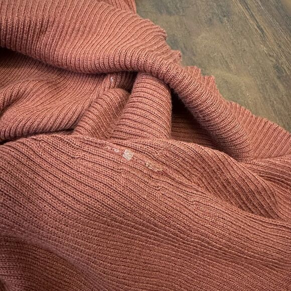 PERUVIAN CONNECTION Brown Knit Short Sleeve Top Round Neck - Picture 6 of 7